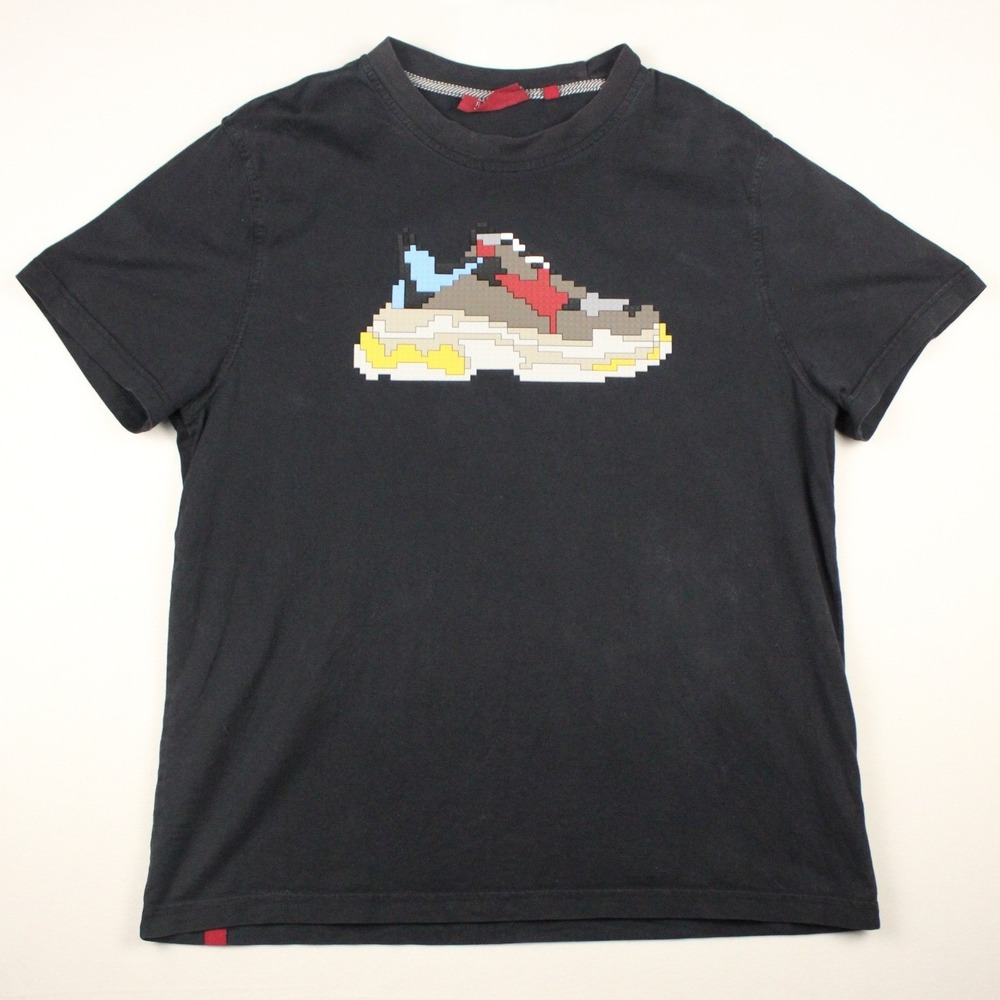 Mostly Heard‎ Rarely Seen Pixel Sneaker Graphic T-Shirt Black Size L Streetwear